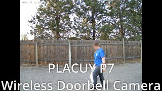 PLACUY P7 Wireless Doorbell Camera [upl. by Kannav792]