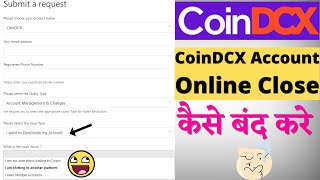 How To Close CoinDCX Account Online  Deactivate CoinDCX Trading Account [upl. by Ariaes175]