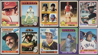 The 20 Most Valuable Topps Baseball Cards From 19751979 [upl. by Bullough]