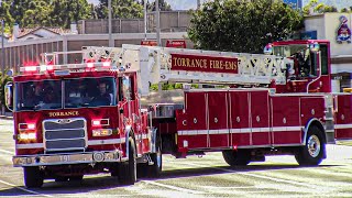 Torrance Fire Dept NEW Truck 91 Responding [upl. by Ambros]