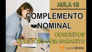 Complemento Nominal  Dicas e Questões com Gabarito [upl. by Silohcin246]