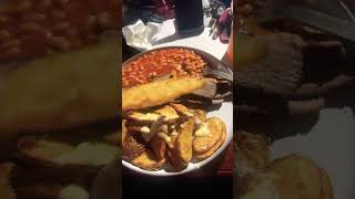 Real traditional chips with banging roast beef and baked beans I liked it so much I did it twice [upl. by Elimay]