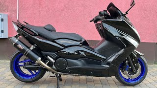 Yamaha Tmax TMax 500 SC PROJECT Exhaust MALOSSI BLACK DEVIL [upl. by Olivann103]