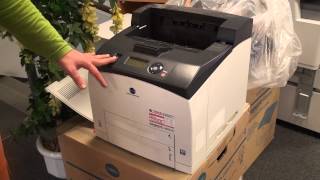 Konica Minolta PagePro 4650EN Printer Overview [upl. by Yrolg767]