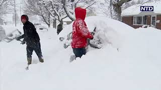 Pennsylvanie plus de 125 cm de neige en 30 heures [upl. by Kovacev]