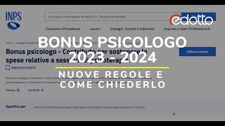 Nuove regole per il Bonus psicologo Come chiederlo [upl. by Sucerdor]