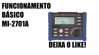 TESTE DE ISOLAÇÃO E FUNCIONAMENTO BÁSICO MEGÔMETRO MINIPA MI2701A [upl. by Leanahtan]