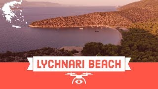 Lychnari beach Drone approach in Greece [upl. by Aihsema]