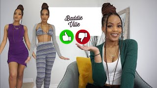 BaddieVille Try on and Review I MOVENTURES [upl. by Enirahtak]