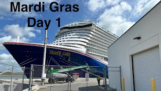 Mardi Gras Day 1Embarkation 2024 [upl. by Sinnej]