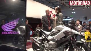 EICMA 2010 Honda Crossrunner Interview [upl. by Yadsendew]