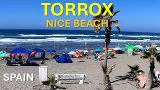 Torrox Spain Promenade Beach Summer 2024 Malaga Costa del Sol [upl. by Eelidnarb]