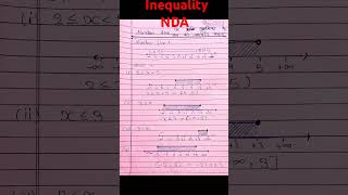 Inequality Number line NDA संख्या gyan mathsshorts ndaeducationgyangangaeducationmotivation [upl. by Namqul]