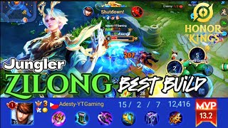 Solo Rank Zilong Best Build Honor of Kings  Legendary MVP  OP damage  Build amp Arcana [upl. by Eislrahc353]