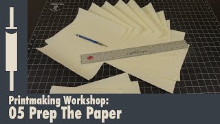 Linocut printmaking Tutorial 05 Preparing the Print Paper [upl. by Ebocaj604]