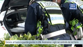 Corsico le guardie giurate arrivano in città Aiuteranno i vigili nel controllo del territorio [upl. by Almat]