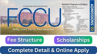 Forman Christian College Lahore Admission 2023  How To Apply In FCC University  FCC Fee Structure [upl. by Drabeck]