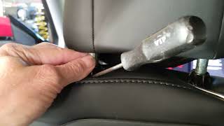 2022 Model 3 Tesla Head Rest Removal Fix too far forward neck hurts problem Just head rest removal [upl. by Truitt]