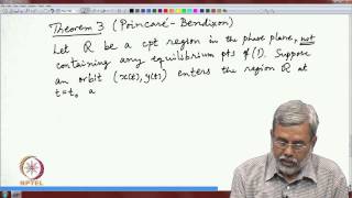 Mod06 Lec36 Periodic Orbits and Poincare Bendixon Theory [upl. by Wearing]