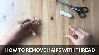 How to hold and work with thread to remove facial hairs  Threading technique [upl. by Coad745]