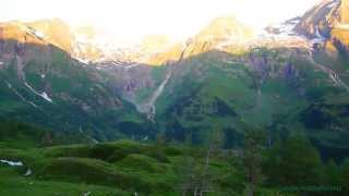 Großglockner Hochalpenstraße Um 6 Uhr 10 morgens im Sonnenaufgang Radfahrer sind schon fleissig [upl. by Rimaj]