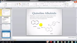 quinoline alkaloids كوينولينالقلويد [upl. by Eniamreg554]