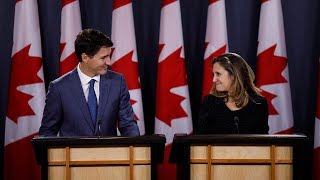 Prime Minister Trudeau and Minister Freeland deliver remarks on the USMCA [upl. by Michaeu]