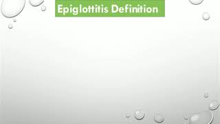 Epiglottitis Definition with Animation by Ashish Kumar [upl. by Murray]