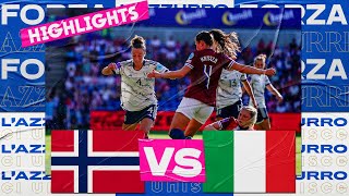 Highlights NorvegiaItalia 00  Femminile  Qualificazioni Women’s EURO 2025 [upl. by Emalia698]