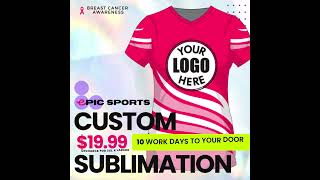 Celebrate Breast Cancer Awareness Month with Customized Pink Shirts EpicSportsInc [upl. by Mable]