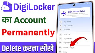 Digilocker account delete kaise kare  how to delete digilocker account  digilocker delete account [upl. by Saihtam]