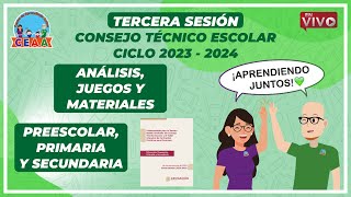 CEAA Análisis TERCERA Sesión CTE Noviembre 2023 Preescolar Primaria Secundaria [upl. by Clarence]