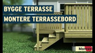 Hvordan bygge terrasse  Montering av terrassebord [upl. by Jadwiga]