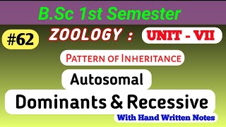 Pattern of Inheritance  Autosomal Dominant and Autosomal Recessive Disease inheritance autosomal [upl. by Nahgiem366]