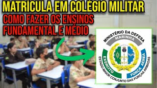 COMO FAZER INSCRIÇÃO OU MATRÍCULA EM COLÉGIO MILITAR 2024 [upl. by Elleved509]