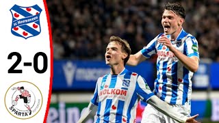 Heerenveen vs Sparta Rotterdam 20 All Goals and Extended Highlights [upl. by Luehrmann]