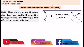 Hydrocarbure SMC S4 Préparation des alcools Réduction des carbonyles avec NaBH4 33 [upl. by Llerrot27]