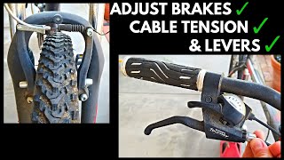 Adjust Bike V Brakes Levers amp Cable Tension Jonny DIY [upl. by Bertina]