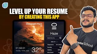 🔴 Create Live Search Weather App using React JS  With Source Code  Newton School [upl. by Vandyke]