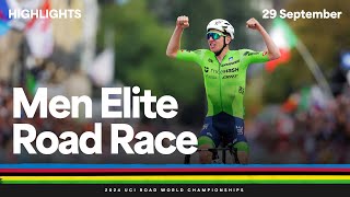 Men Elite Road Race highlights  2024 UCI Road World Championships [upl. by Marelda]