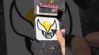 【ASMR】Drawing Wolverine in 40 Sec [upl. by Ddarb359]