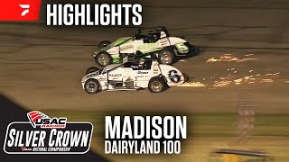 Dairyland 100  USAC Silver Crown at Madison Intl Speedway 62124  Highlights [upl. by Yengac]