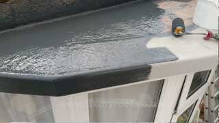 How to FIBREGLASS A ROOF  How to Fibreglass a Bay Roof DIY [upl. by Nivej]