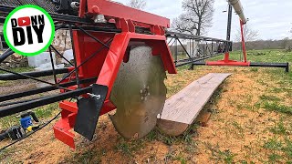 Sawmill Mods  Gearing amp Test Sawmilling  My Homemade Swingblade [upl. by Tallulah946]