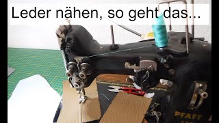 🧵 Leder nähen so gehts Schritt für Schritt [upl. by Rebecka]