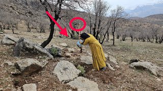 Flooding in the mountains the flooding of the nomadic widows hut in the rainy mountains 2024 [upl. by Sabanrab431]