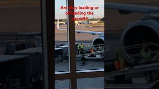 Loading or offloading the aircraft airline airport aircraft flight [upl. by Driskill]