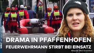 HOCHWASSERALARM Feuerwehrmann stirbt – ICE entgleist durch Erdrutsch – Bundeswehr angefordert [upl. by Nunci]