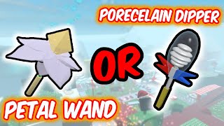 Petal Wand VS Porcelain Dipper The Test Results You Must See  Bee Swarm Simulator [upl. by Damiano]