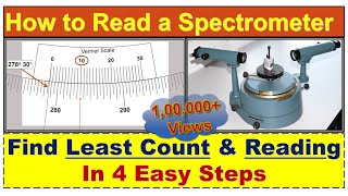 How to read a SPECTROMETER Least Count amp Reading laboratory instrument iitjee [upl. by Rosenblum]